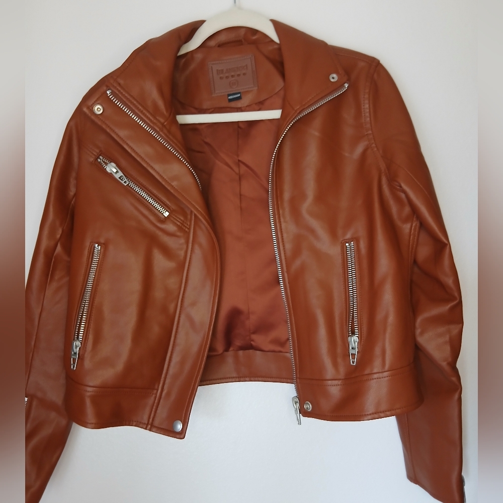 Blank NYC Tan Faux Leather Jacket